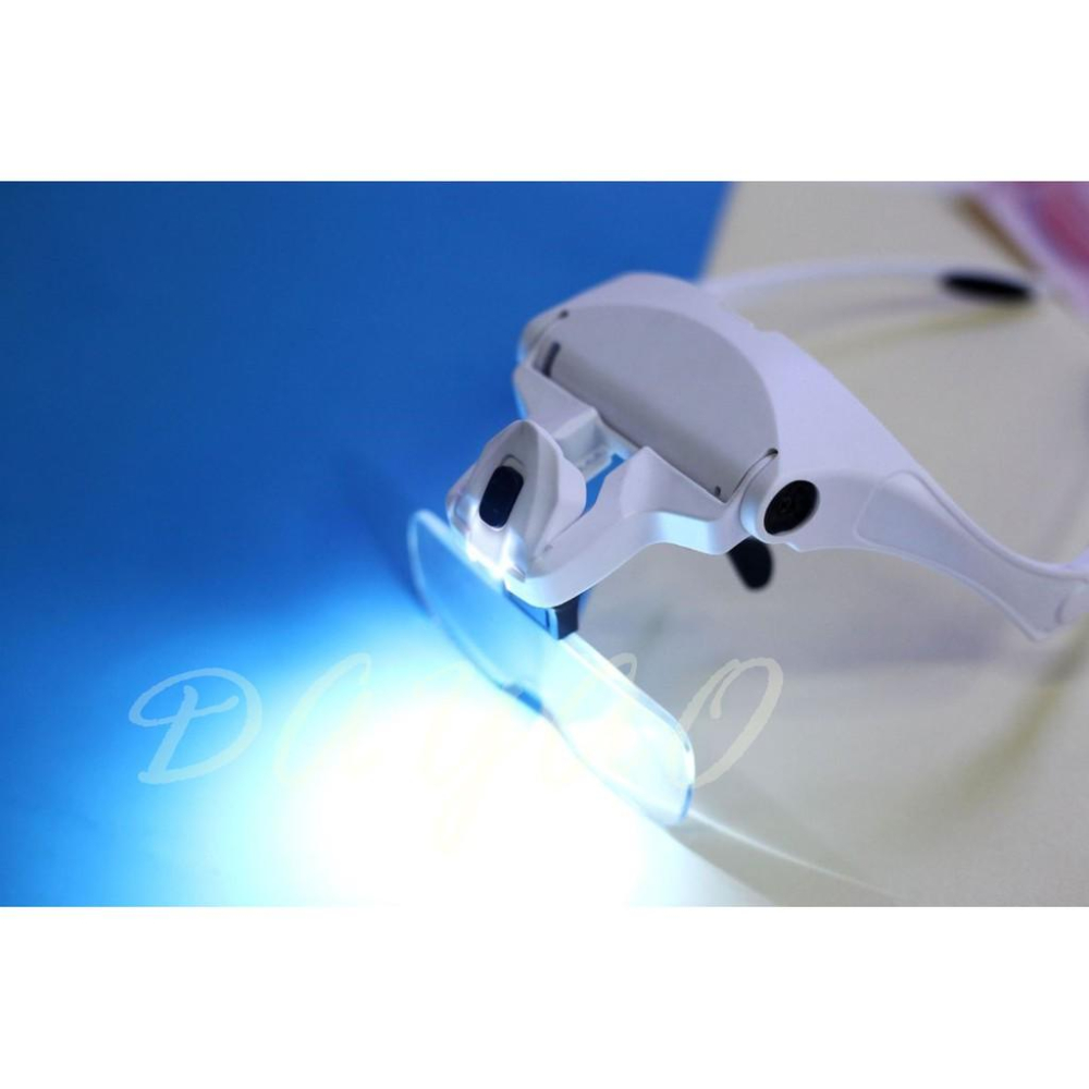 9892B2 LED燈 眼鏡式放大鏡 手機 鐘錶 維修 修理 放大鏡 多鏡片 頭戴式 放大鏡 現貨-細節圖6