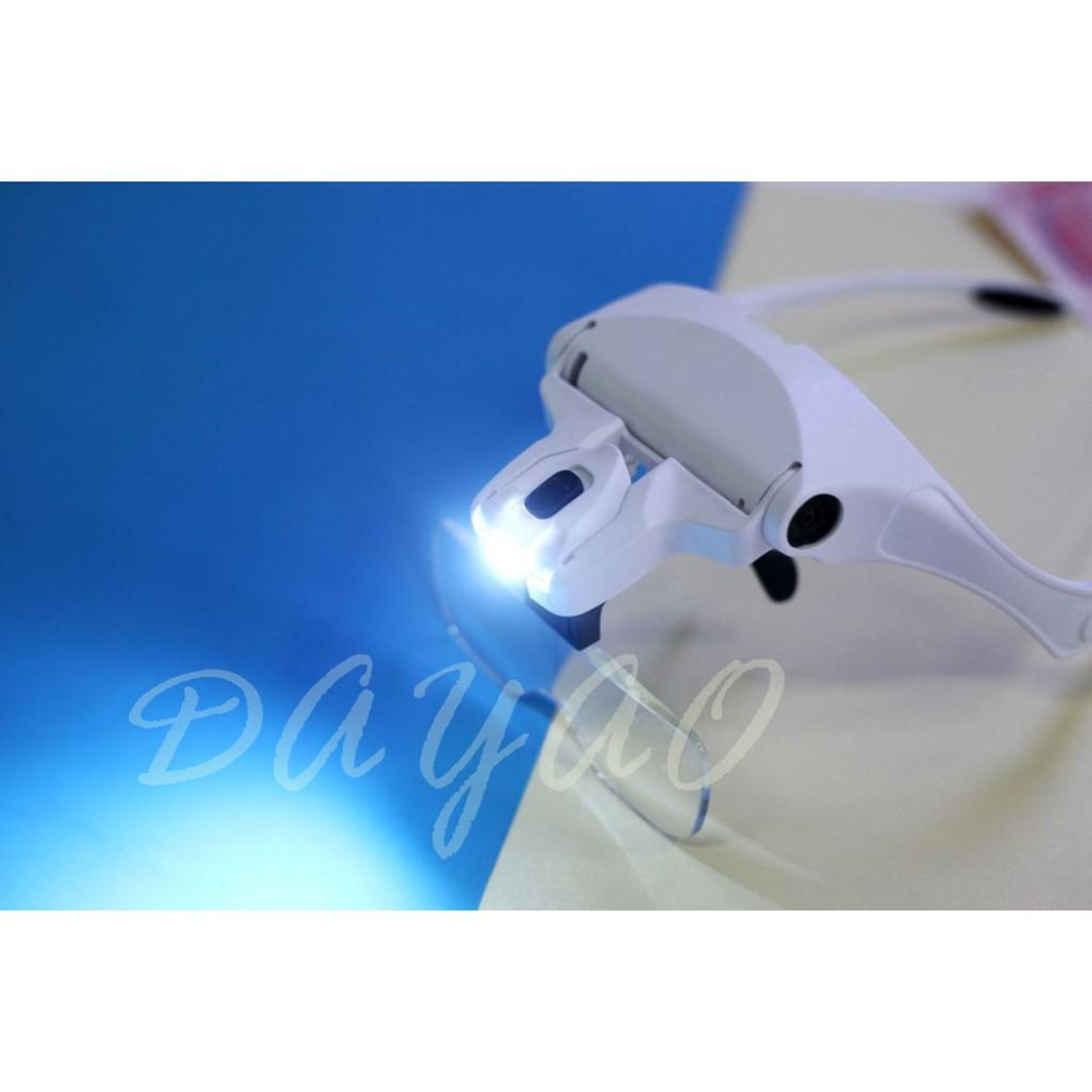 9892B2 LED燈 眼鏡式放大鏡 手機 鐘錶 維修 修理 放大鏡 多鏡片 頭戴式 放大鏡 現貨-細節圖7