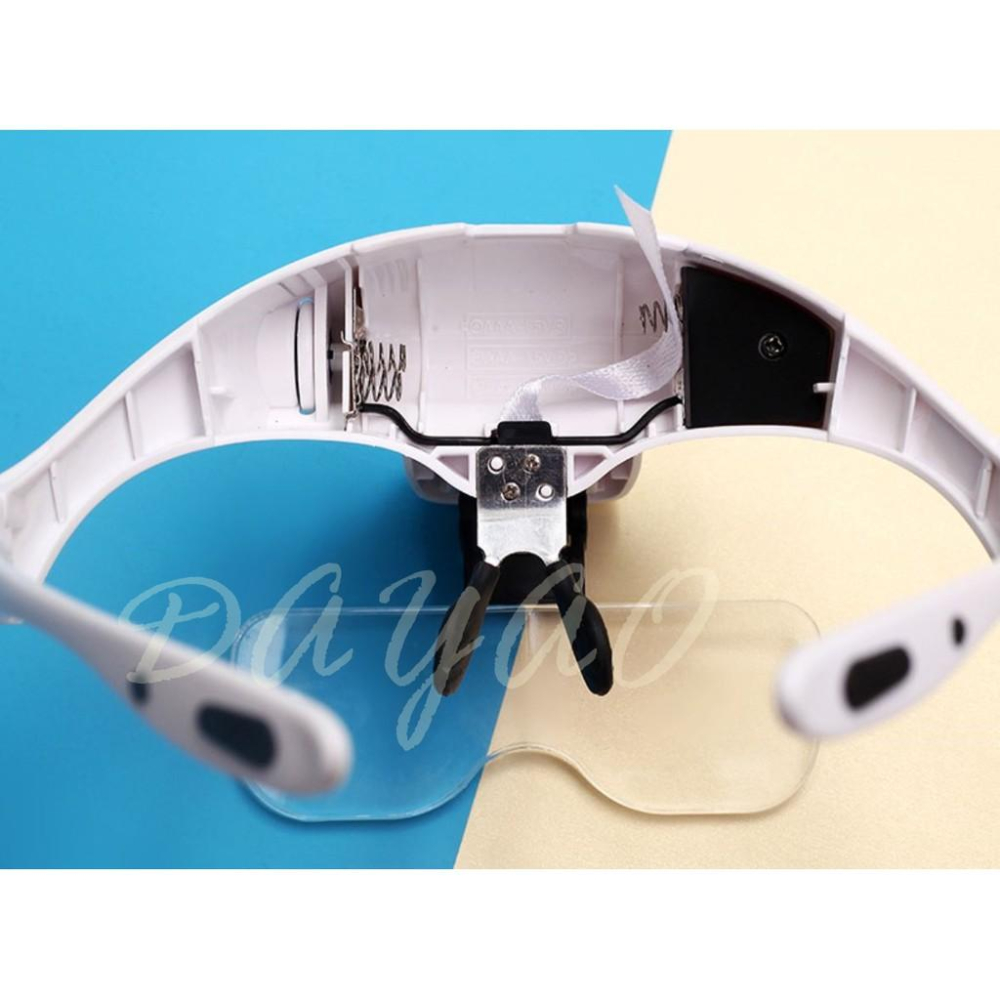 9892B2 LED燈 眼鏡式放大鏡 手機 鐘錶 維修 修理 放大鏡 多鏡片 頭戴式 放大鏡 現貨-細節圖8