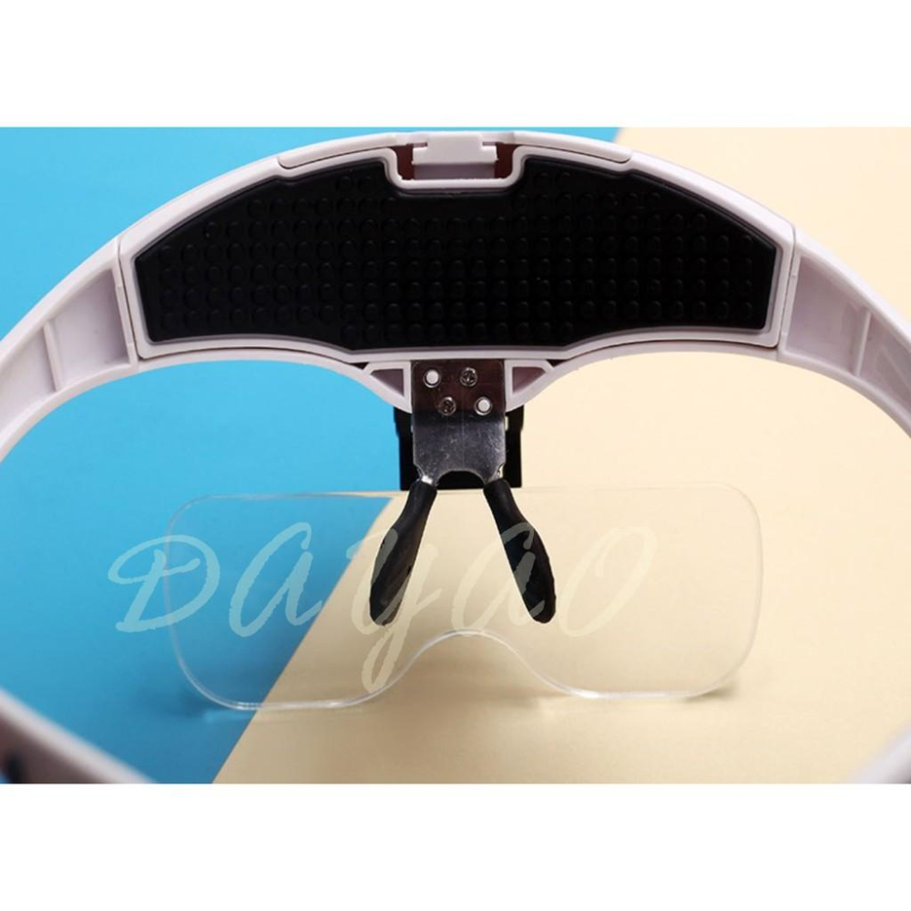 9892B2 LED燈 眼鏡式放大鏡 手機 鐘錶 維修 修理 放大鏡 多鏡片 頭戴式 放大鏡 現貨-細節圖9