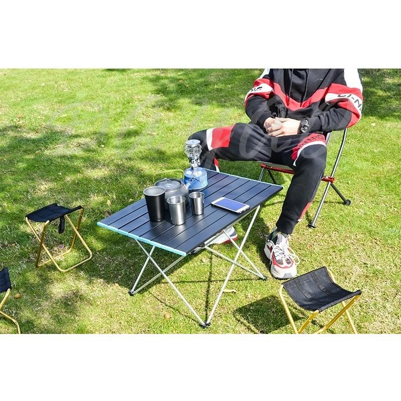 新款 履帶式 戶外 輕便 露營折疊桌 鋁合金折疊桌 蛋捲桌 鋁板桌 折疊桌 露營 野餐 摺疊桌 附收納袋 現貨-細節圖3