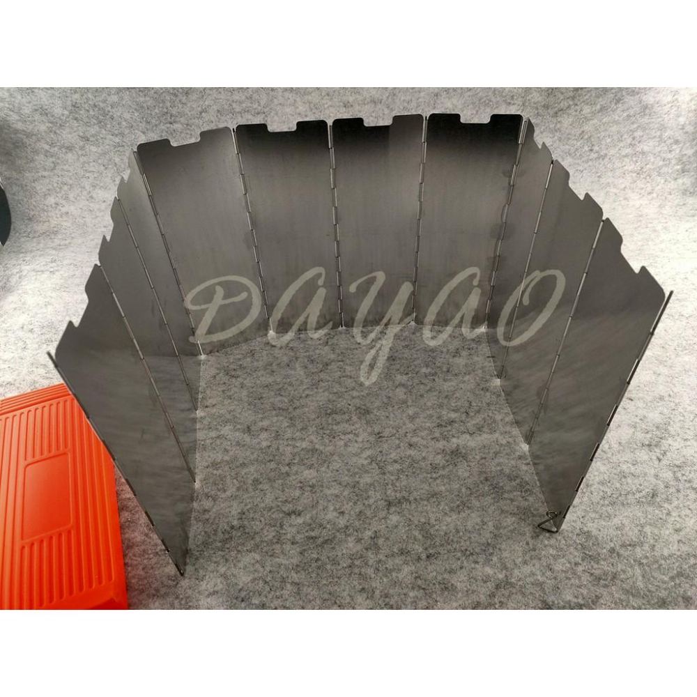 戶外 超輕 折疊 優質 鋁合金 擋風板 野外 爐頭 爐具 卡式爐 防風板 8片/ 10片-細節圖3