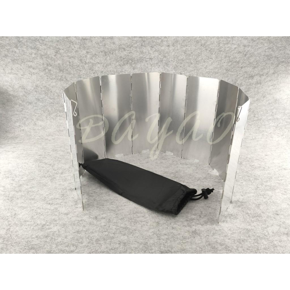 戶外 超輕 折疊 優質 鋁合金 擋風板 野外 爐頭 爐具 卡式爐 防風板 8片/ 10片-細節圖5