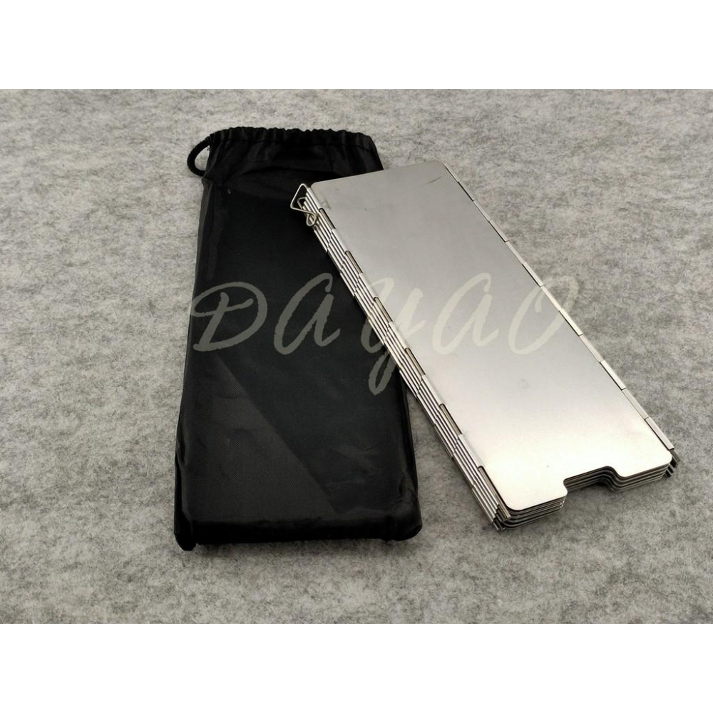 戶外 超輕 折疊 優質 鋁合金 擋風板 野外 爐頭 爐具 卡式爐 防風板 8片/ 10片-細節圖6