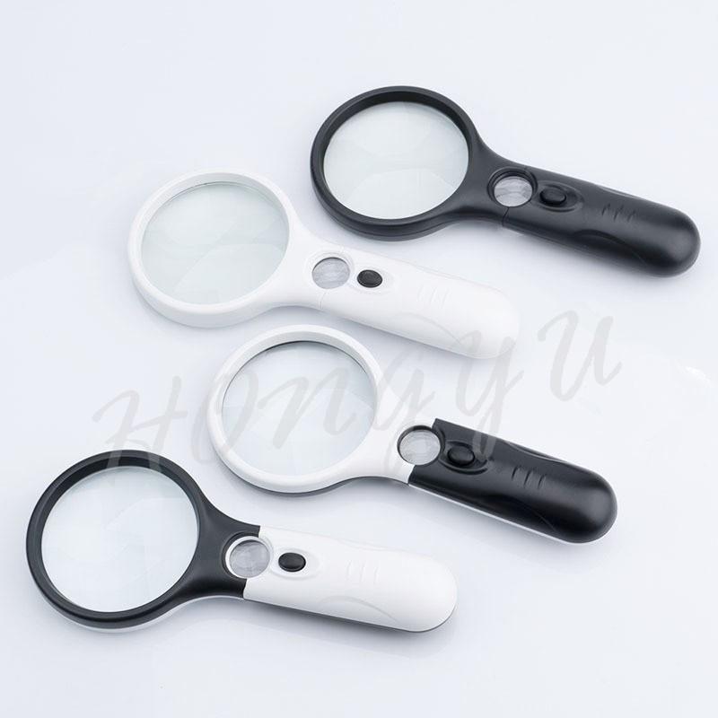 手持放大鏡 75mm鏡片 6902 電路板維修 放大鏡 3倍/10倍 高清 手持放大鏡  帶LED燈-細節圖6