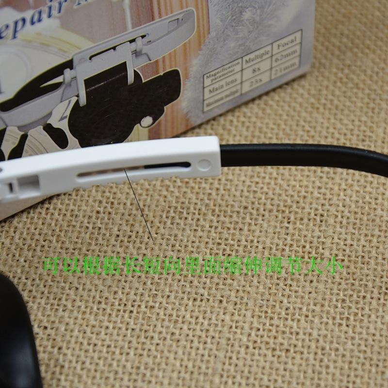 眼鏡放大鏡 9892H1 電路板維修 放大鏡 8倍/15倍/23倍 高清 手持放大鏡  帶LED燈-細節圖9