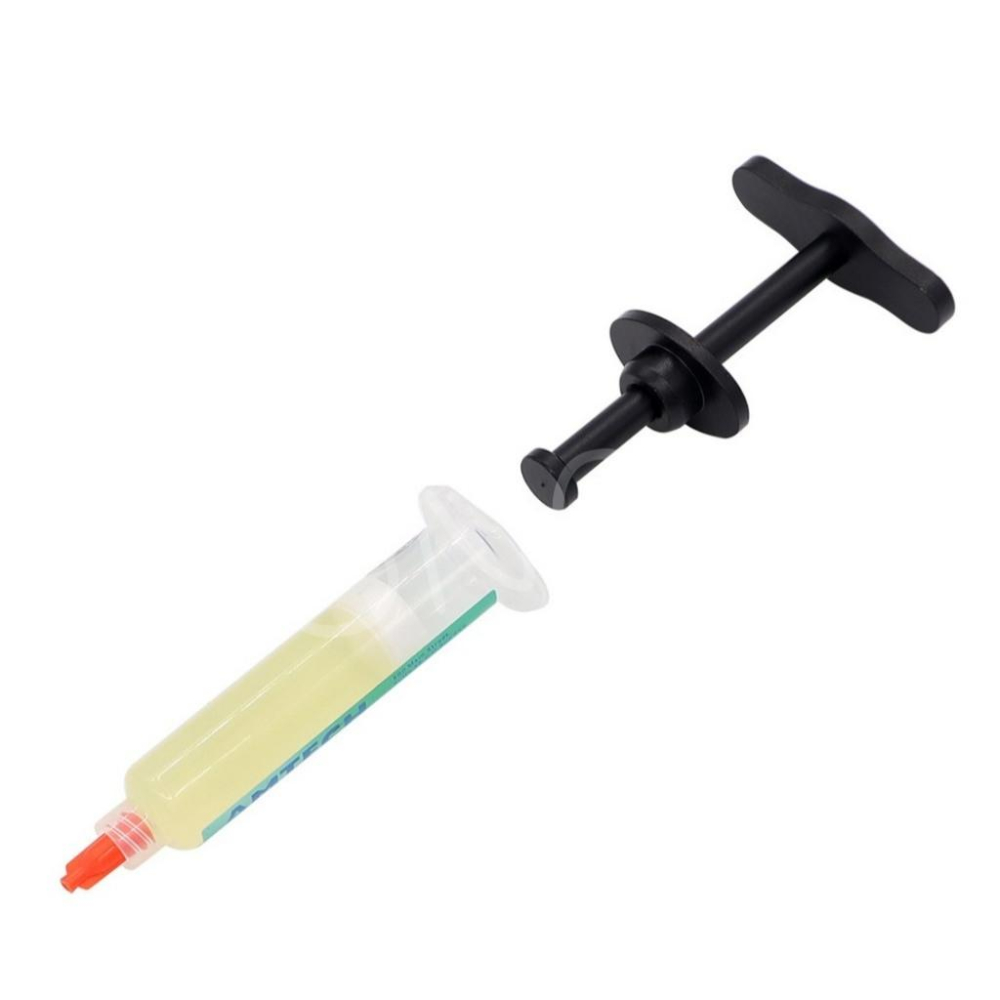 鋁合金 黑色 推桿 針筒式 焊油 助焊劑 錫漿UV膠 助焊膏 綠油 通用 全金屬 助推器-細節圖4