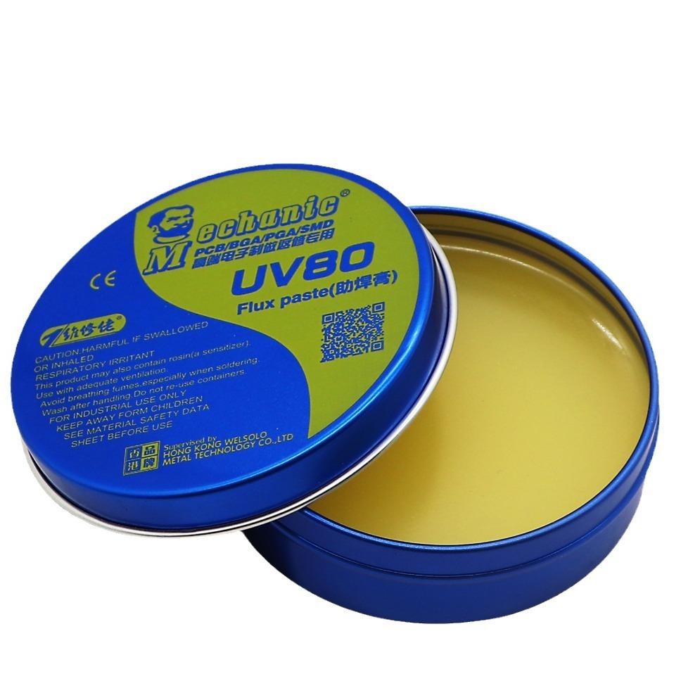 維修佬 UV80 / UV50 無鹵素 免清洗 助焊膏 BGA  電路板 植錫專用 助錫膏 防堵焊油-細節圖3