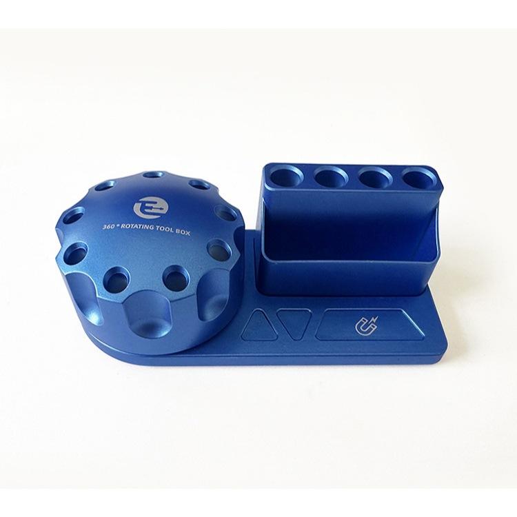 多功能 螺絲起子 收納架 360度 旋轉零件盒 手機維修  加磁工具盒 旋轉收納架-細節圖5