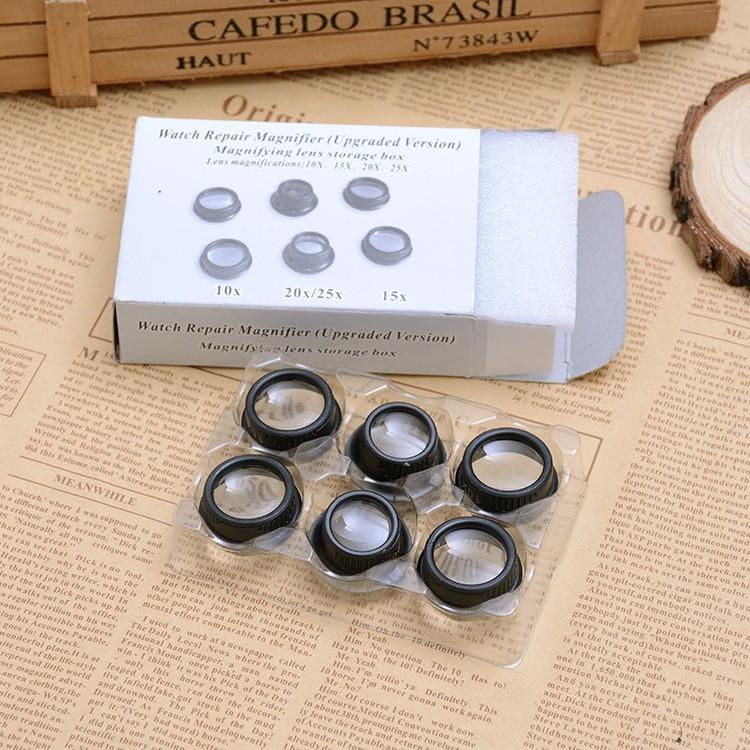 眼鏡放大鏡 9892GJ 電路板維修 放大鏡 10倍15倍20倍25倍 高清 手持放大鏡  帶LED燈-細節圖7