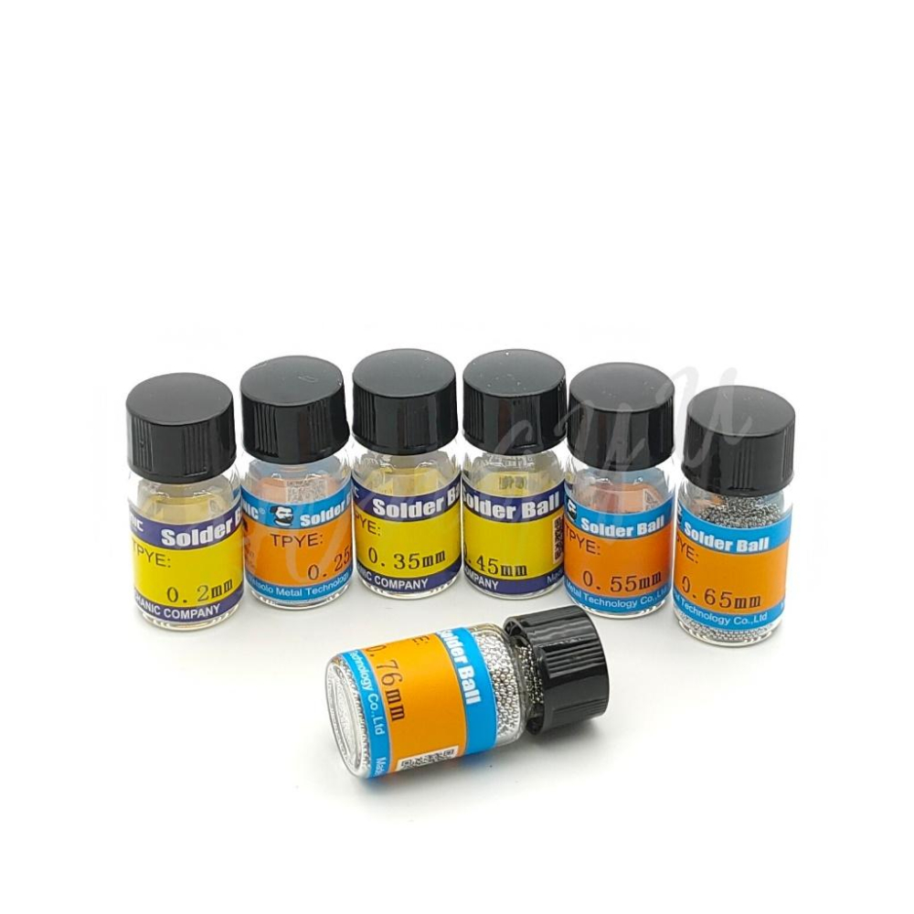 維修佬 BGA 錫珠 0.2mm~0.76mm 半導體 錫球 植球 2.5萬粒 瓶裝 有鉛 PCB焊接 電路板-細節圖4