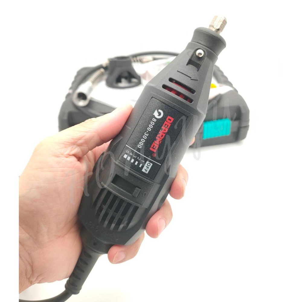 五檔調速 130W 迷你電磨機 電鑽 5檔調速 套裝 打磨機 雕刻機 切割機 調速電鑽 附工具箱-細節圖2