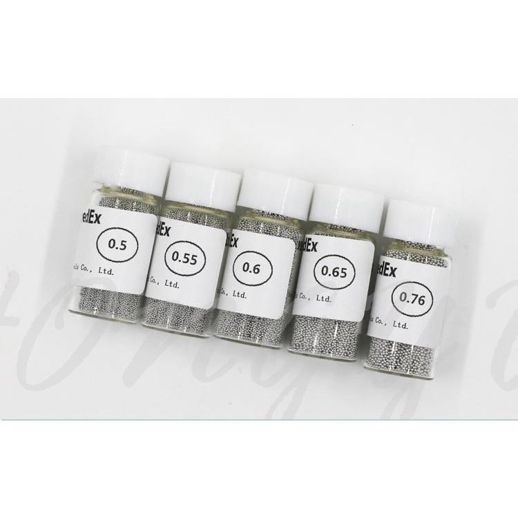 BGA 錫珠 0.25mm~0.76mm 半導體 錫球 植球 2.5萬粒 瓶裝 小瓶錫球 有鉛 PCB焊接 電路板-細節圖5