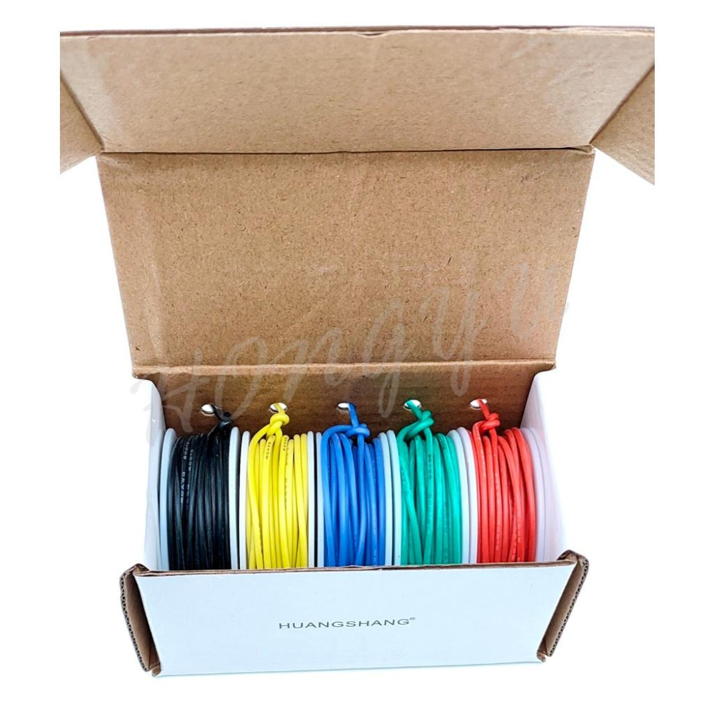 耐高溫 矽膠 DIY 盒裝  多芯線 超軟 18~30AWG PCB跳線 多股 鍍錫銅線 多色-細節圖5