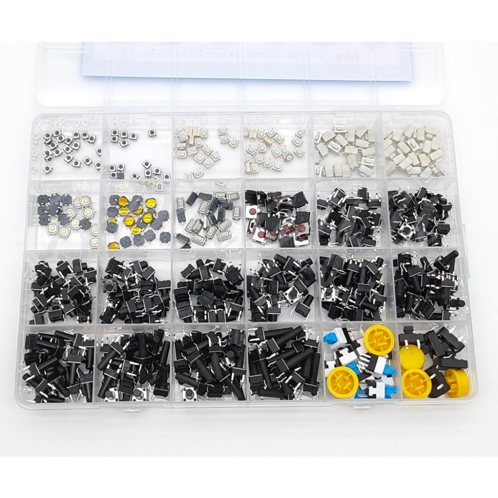 460pcs 24種規格 按鍵 按鈕 輕觸 SMD DIP 輕觸開關 按鍵開關 開關混合按鍵 套裝-細節圖3