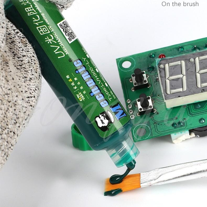維修佬 UV紫外線光 固化綠油 綠漆 PCB 電路板 阻焊漆 阻焊油 絕緣 保護 油漆 不含推桿-細節圖4