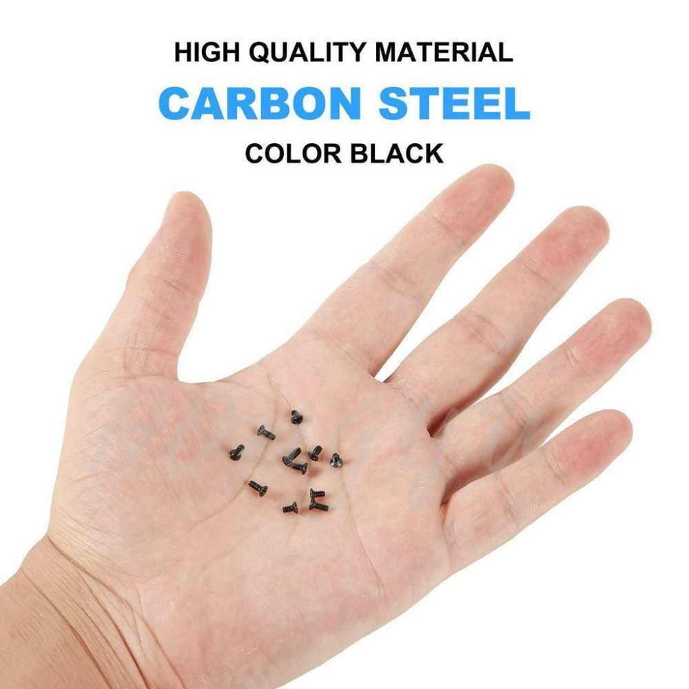 M2 M2.5 M3 十字平頭 黑色 電腦維修 碳鋼4.8級 螺絲 500pcs  組合 套裝-細節圖6