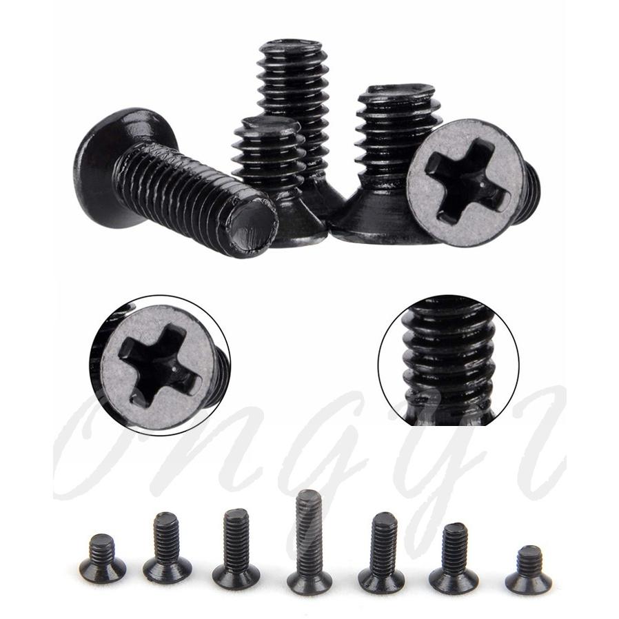 M2 M2.5 M3 十字平頭 黑色 電腦維修 碳鋼4.8級 螺絲 500pcs  組合 套裝-細節圖8