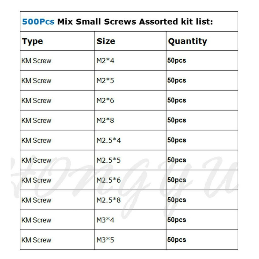 M2 M2.5 M3 十字平頭 黑色 電腦維修 碳鋼4.8級 螺絲 500pcs  組合 套裝-細節圖9