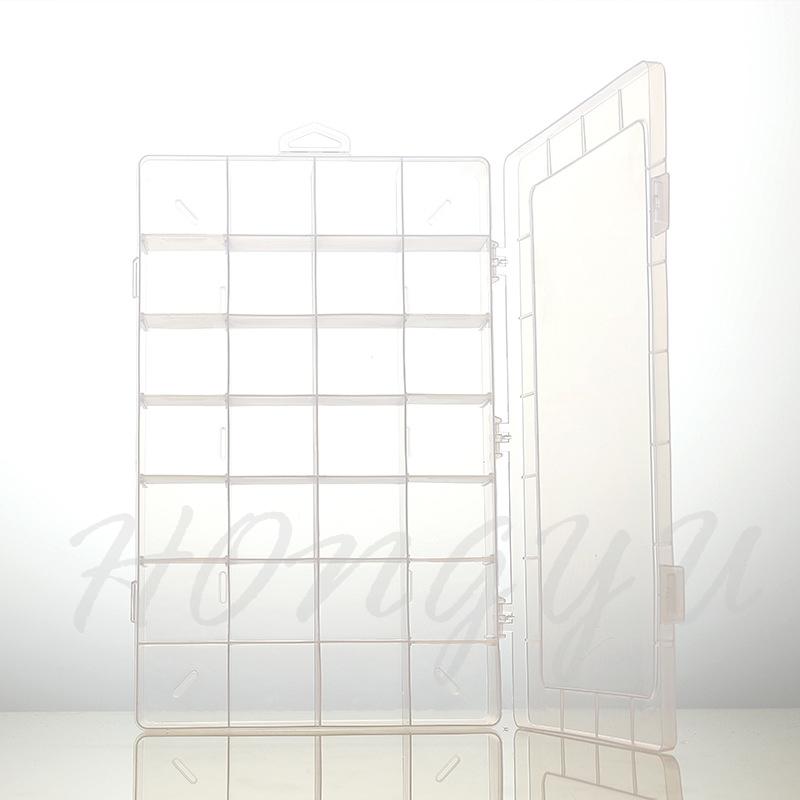 大號 28格 半固定 收納盒 工具盒 塑膠盒子 帶蓋 透明零件盒 加厚 五金元件 收納箱 儲物盒 PP材質 現貨-細節圖5