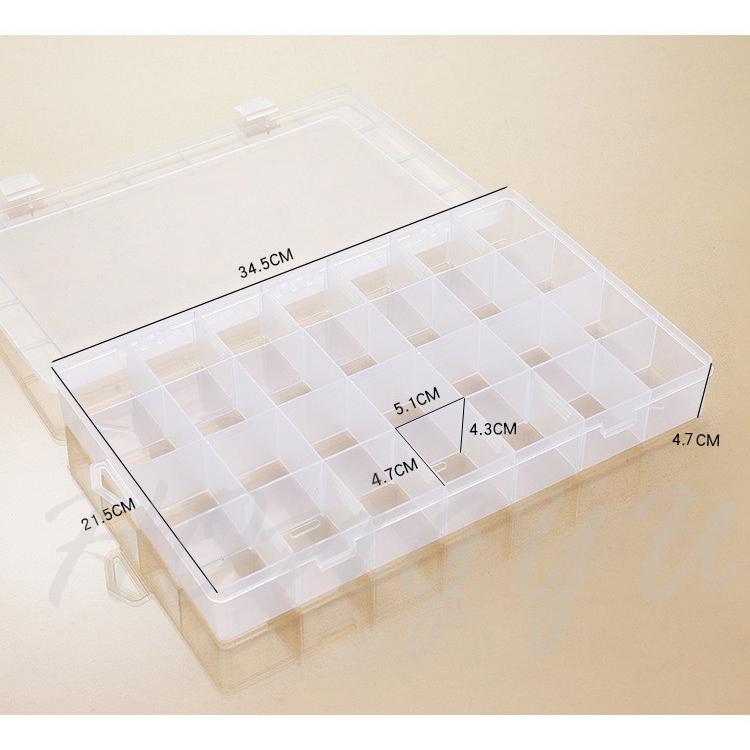 大號 28格 半固定 收納盒 工具盒 塑膠盒子 帶蓋 透明零件盒 加厚 五金元件 收納箱 儲物盒 PP材質 現貨-細節圖7