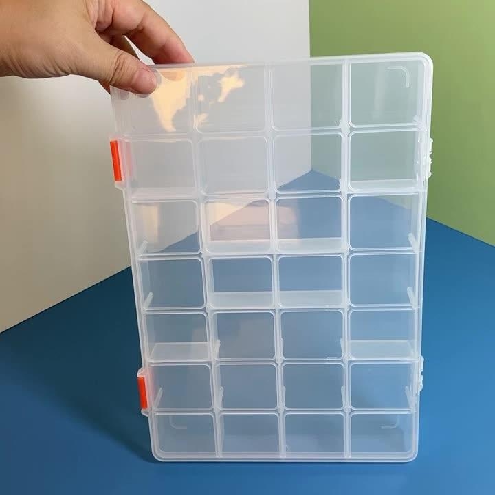 12格 28格 工具盒 環保塑膠 收納盒 零件盒 塑膠盒 透明零件盒 半固定 加厚 五金元件 收納箱 儲物盒 PP材質-細節圖9