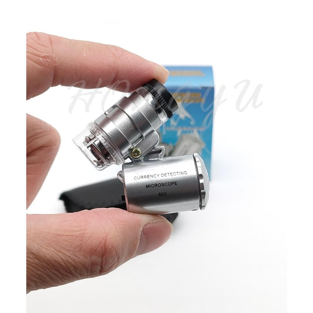 60倍LED顯微鏡  驗鈔放大鏡 迷你放大鏡 驗鈔放大鏡 高清放大鏡 60倍 60X 珠寶鑑定 附電池-細節圖7