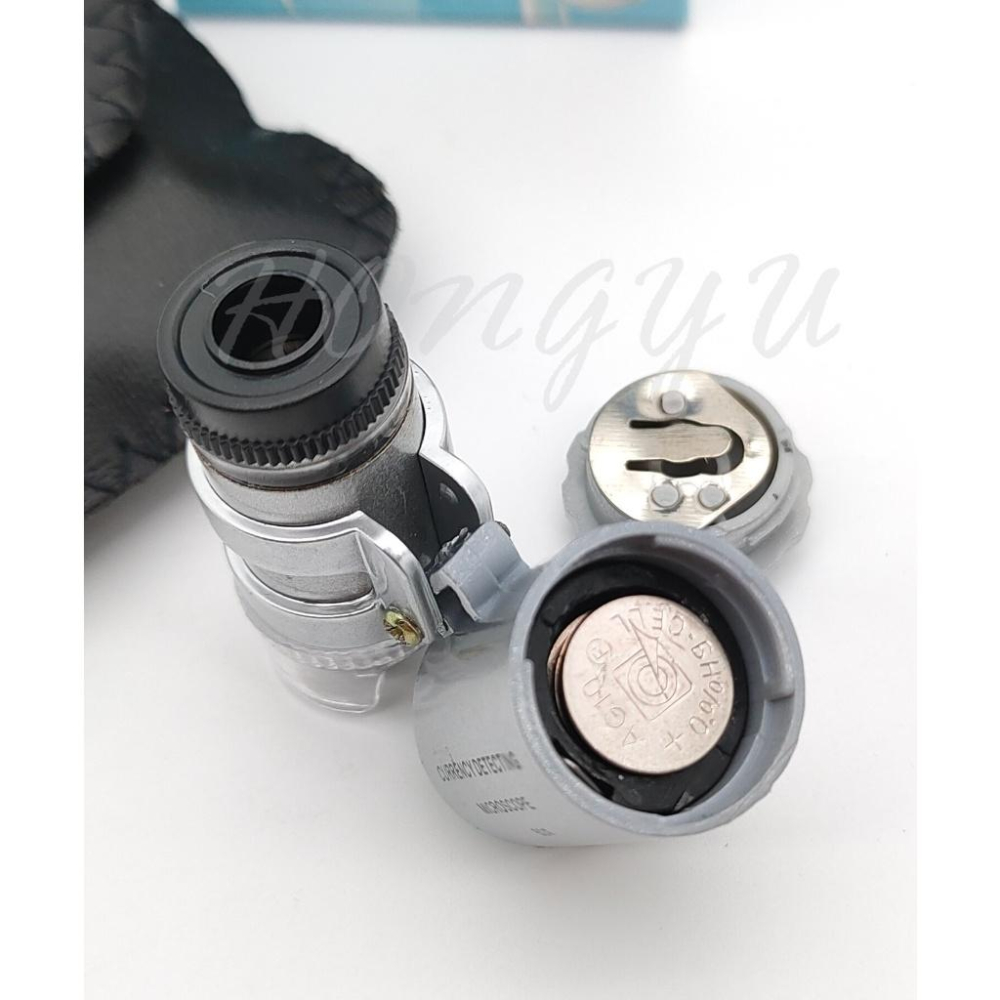 60倍LED顯微鏡  驗鈔放大鏡 迷你放大鏡 驗鈔放大鏡 高清放大鏡 60倍 60X 珠寶鑑定 附電池-細節圖8