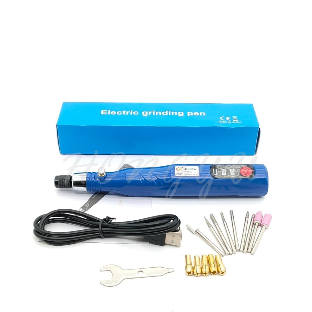 杰力特 鋰電池 充電款 三段調速 迷你電磨機 筆型 電磨機 電動打磨 拋光 手持 附耗材-細節圖3