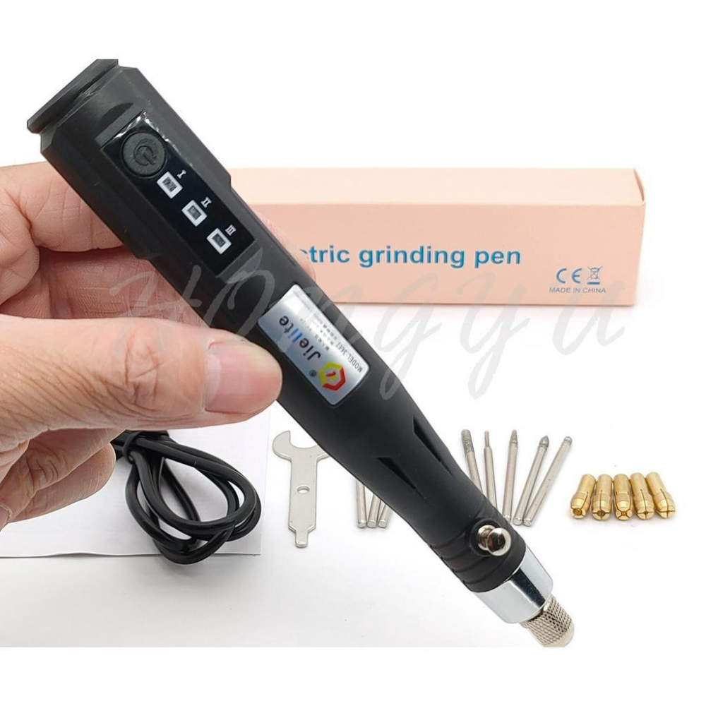 杰力特 插電款 三段調速 迷你電磨機 筆型 電磨機 電動打磨 拋光 手持 附收納盒 耗材 現貨-細節圖3