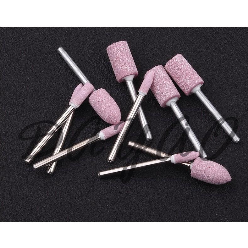 電磨機 耗材 配件 紅剛石 砂輪打磨頭 金屬石頭橡膠打磨耗材 圓柱形 圓錐形 100支混盒裝-細節圖3