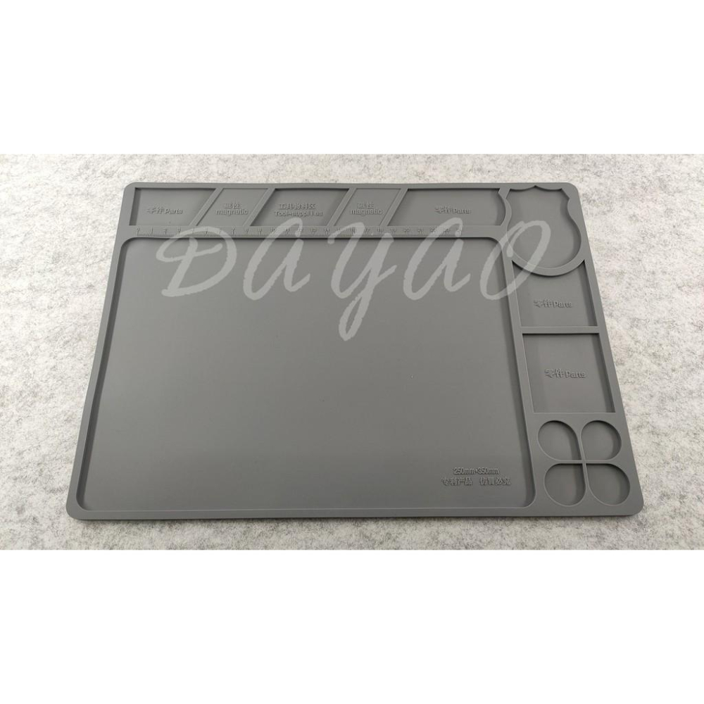 維修墊 矽膠 矽膠墊 隔熱墊 電腦手機維修台 藍 / 黑  磁性 隔熱墊 熱風槍 烙鐵 手機拆屏 耐高溫450度-細節圖4