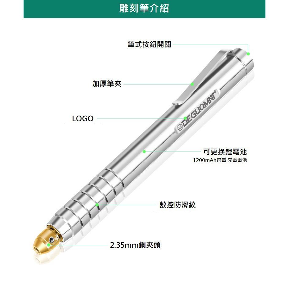 德國美耐特® MNT-91911 充電式 鋰電池 電磨機 微型 小型雕刻機 拋光 手持 雕刻工具 迷你雕刻機 現貨-細節圖2
