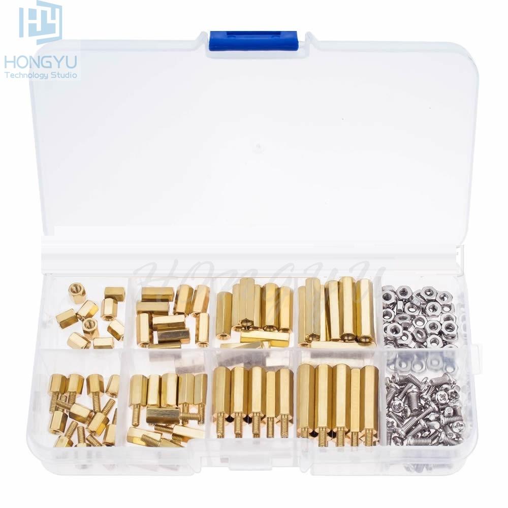 M3 M2.5 六角 PCB 銅柱 隔離柱 隔離柱 黃銅 雙通隔離柱 120粒 盒裝 套裝-細節圖4