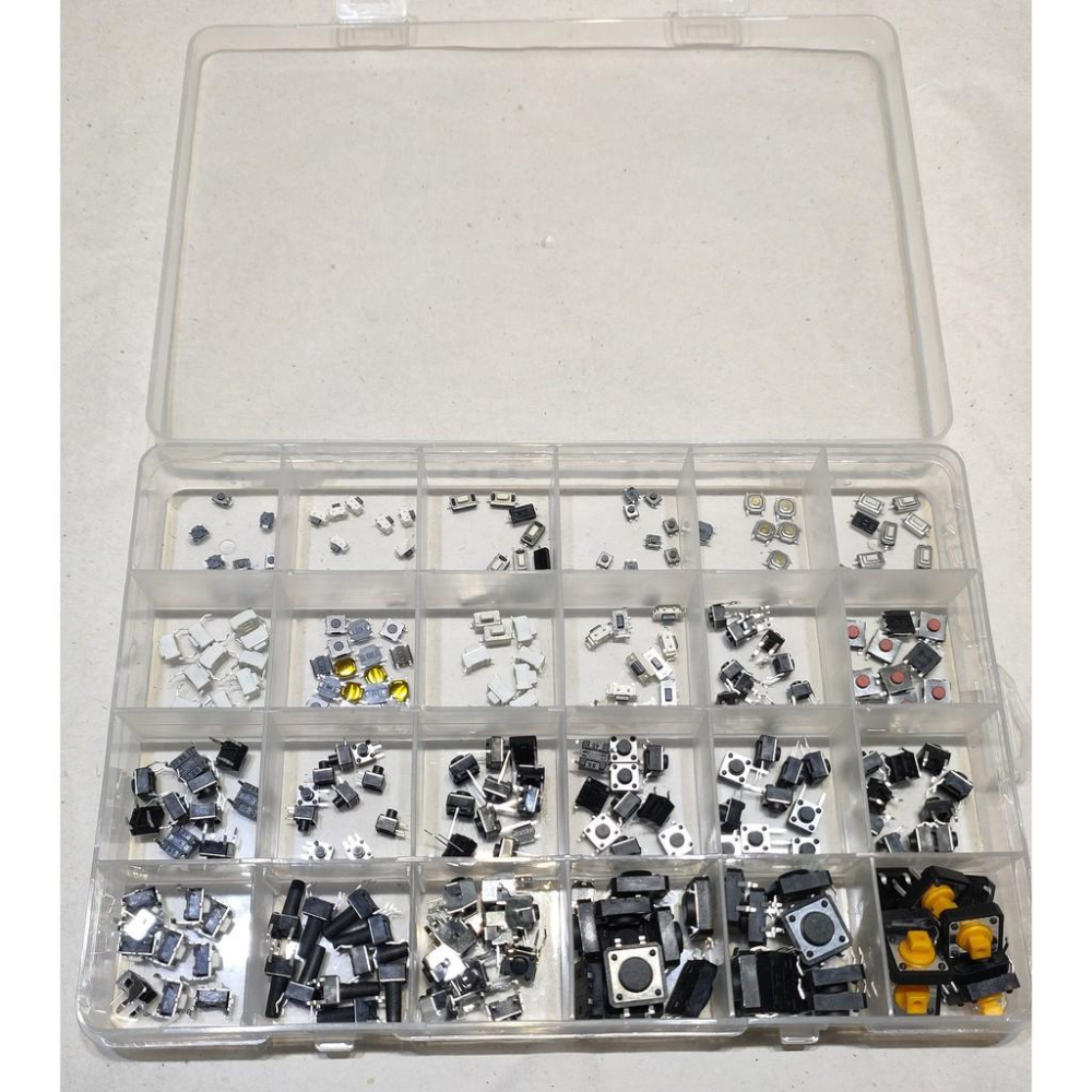 DIP SMD 貼片 微動 輕觸 按鍵 開關 25種規格 2*4 3*6 4*4 6*6 套裝 實驗 DIY 共250個-細節圖2