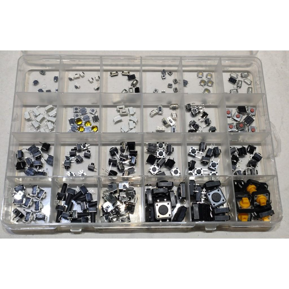 DIP SMD 貼片 微動 輕觸 按鍵 開關 25種規格 2*4 3*6 4*4 6*6 套裝 實驗 DIY 共250個-細節圖4
