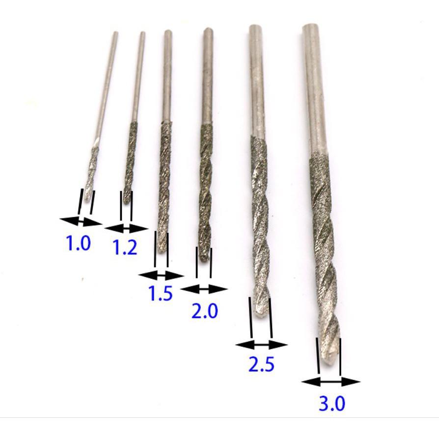 電磨機 耗材 配件 金鋼砂鑽頭 翡翠琉璃玉石 打孔針 金鋼砂 麻花鑽頭 0.8~3.0mm-細節圖5