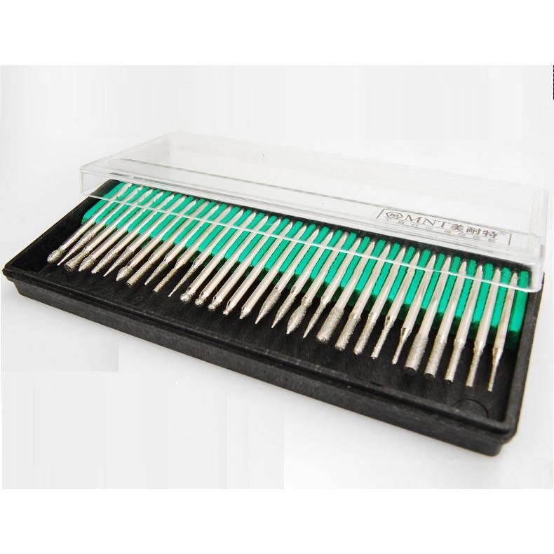 電磨機 配件 耗材 30支 混和套裝 金鋼砂磨針 3mm / 2.35mm-細節圖2