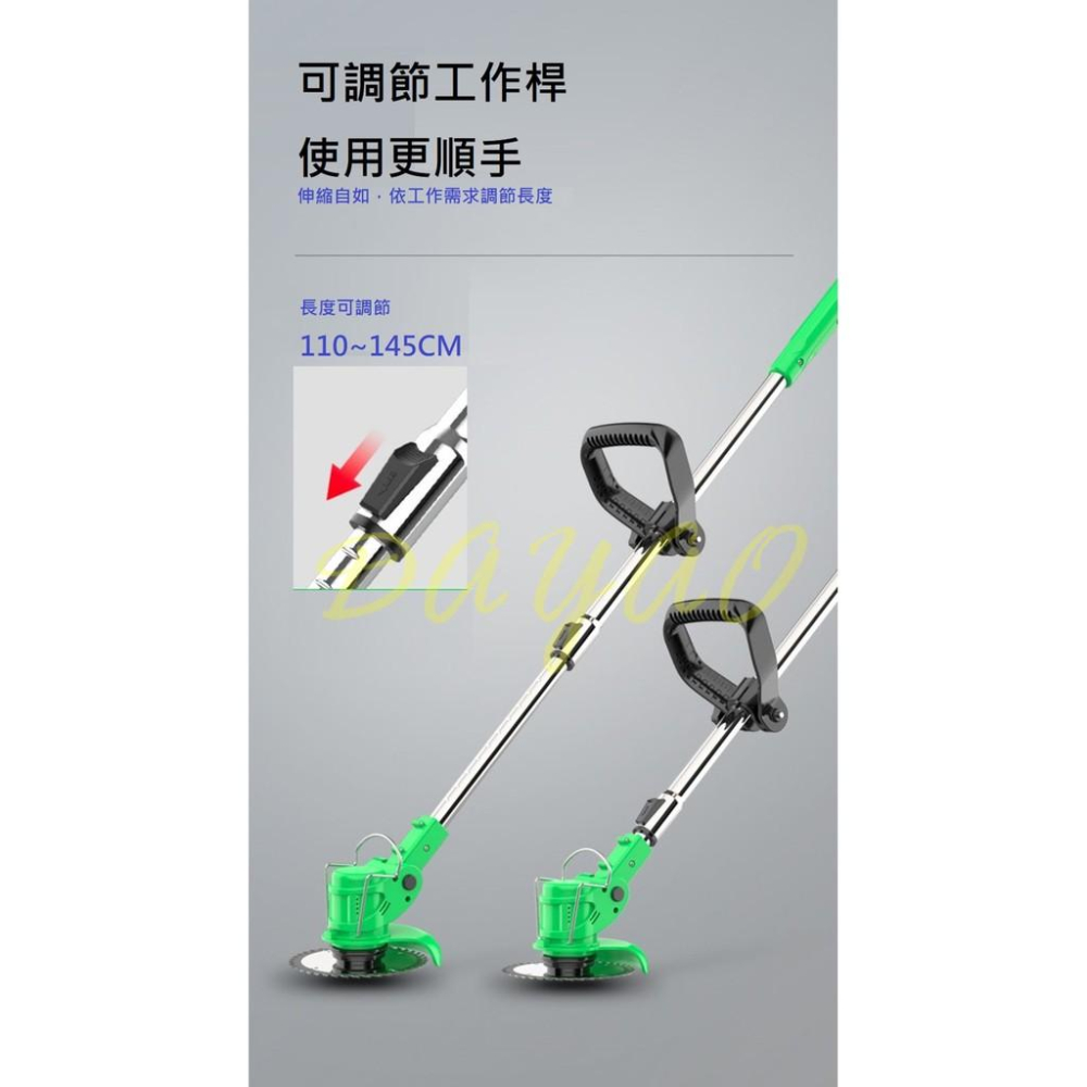 充電式 鋰電 多功能 電動割草機 無線 除草機 割草機 居家/工業級 輕便型 便攜式 現貨免運 送收納提袋-細節圖5
