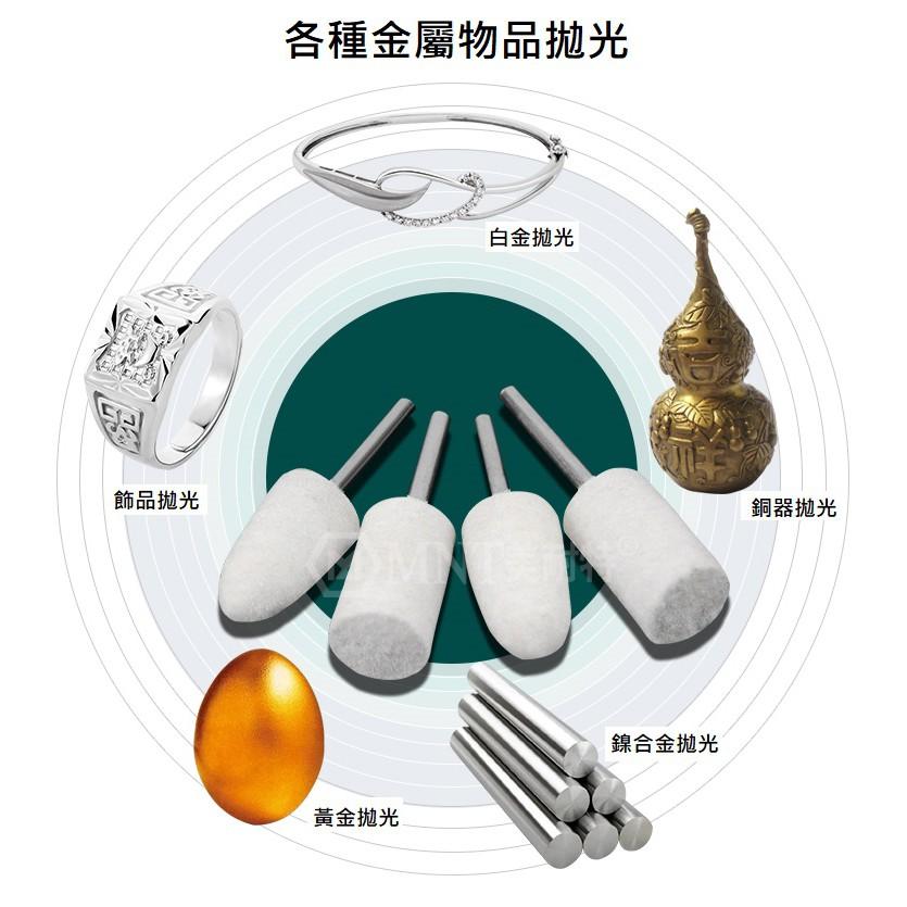 電磨機 耗材 配件 圓柱 / 圓錐 羊毛輪磨頭 金屬玉石翡翠玻璃鏡面 現貨-細節圖5