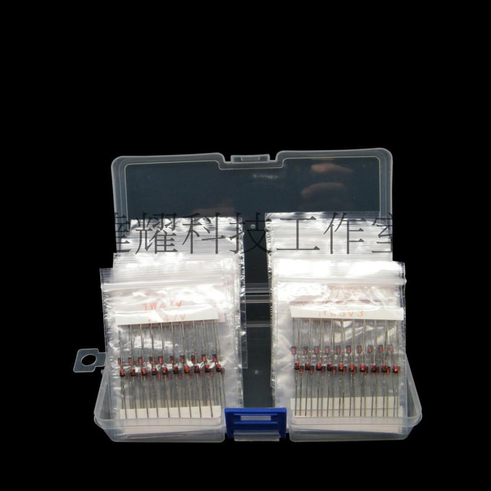 穩壓 齊納二極管 二極體 Zener diode 28種規格 1W 套裝1N4728-1N4756A 3.3-47V-細節圖8