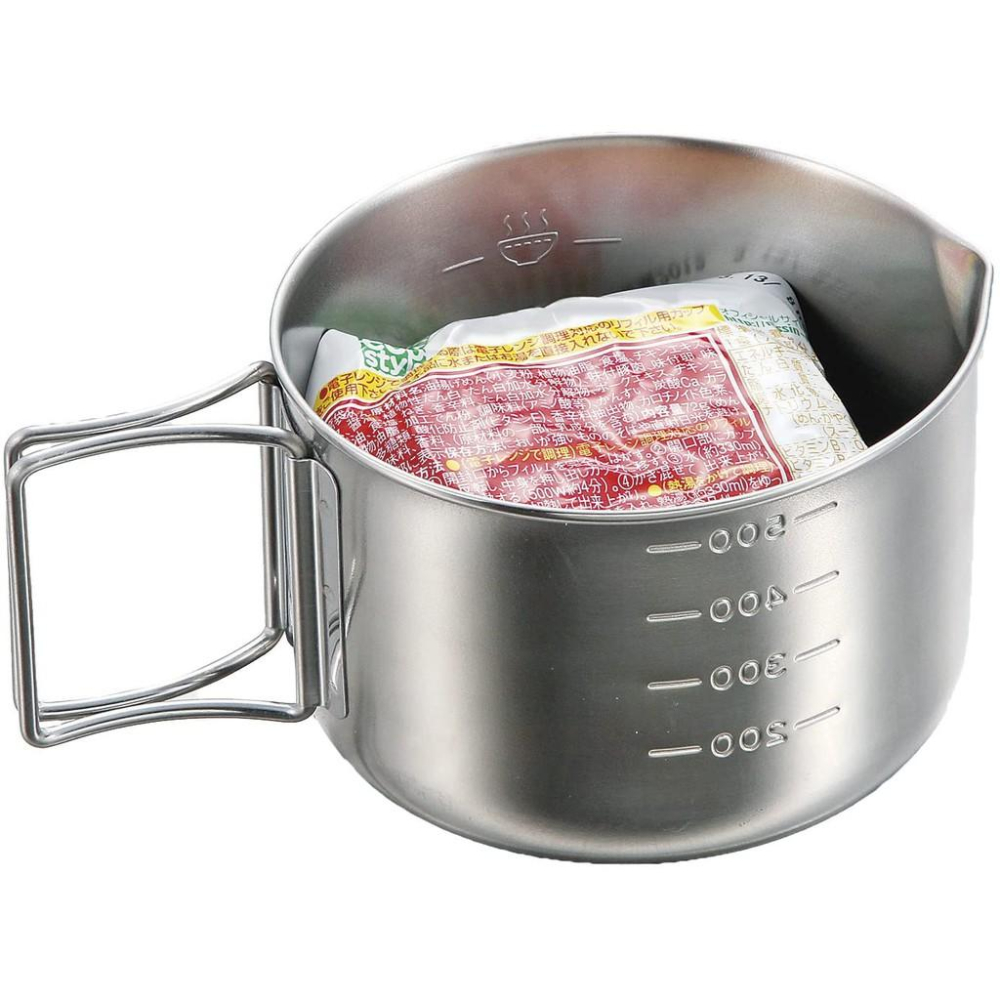 日本鹿牌 CAPTAIN STAG M-5512 燕三条 野外 戶外 露營 不銹鋼 泡麵鍋 570ml 現貨-細節圖7