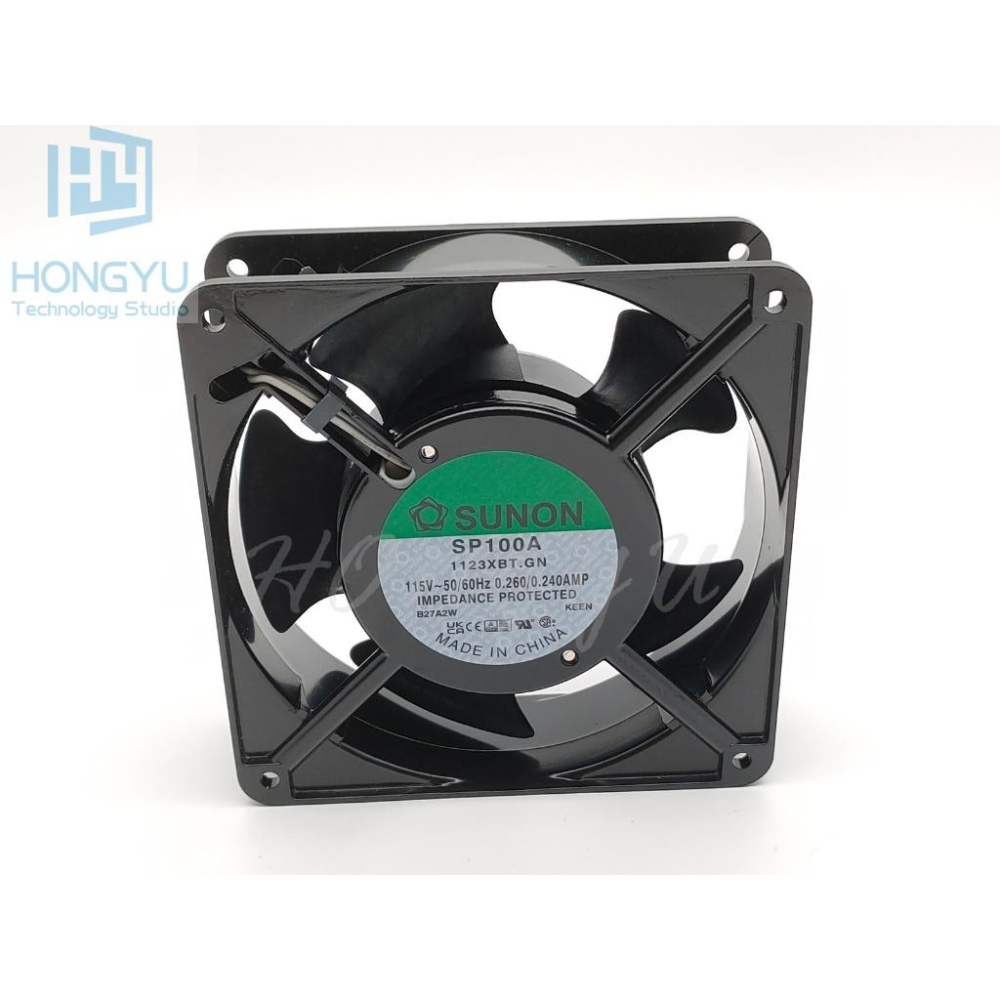 台灣建準 SUNON 1123XBT 機箱 12CM AC 交流 110V 機箱風扇 抽風扇 散熱風扇-細節圖2
