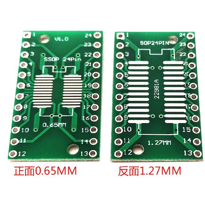 SOP24 SSOP24 TSSOP24 SMD轉DIP DIP 0.65 / 1.27mm PCB 轉接板-細節圖2