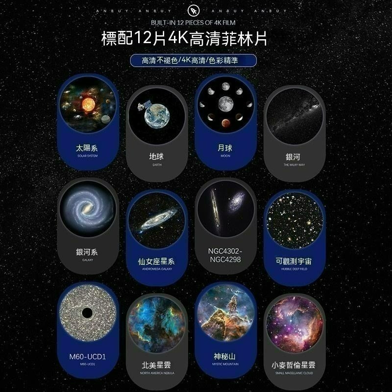 銀河投影燈 高清調焦 星空投影燈 氣氛燈 投影儀 天文館 銀河 宇宙投影 星球 星空 宇宙 投影機 氛圍燈-細節圖3