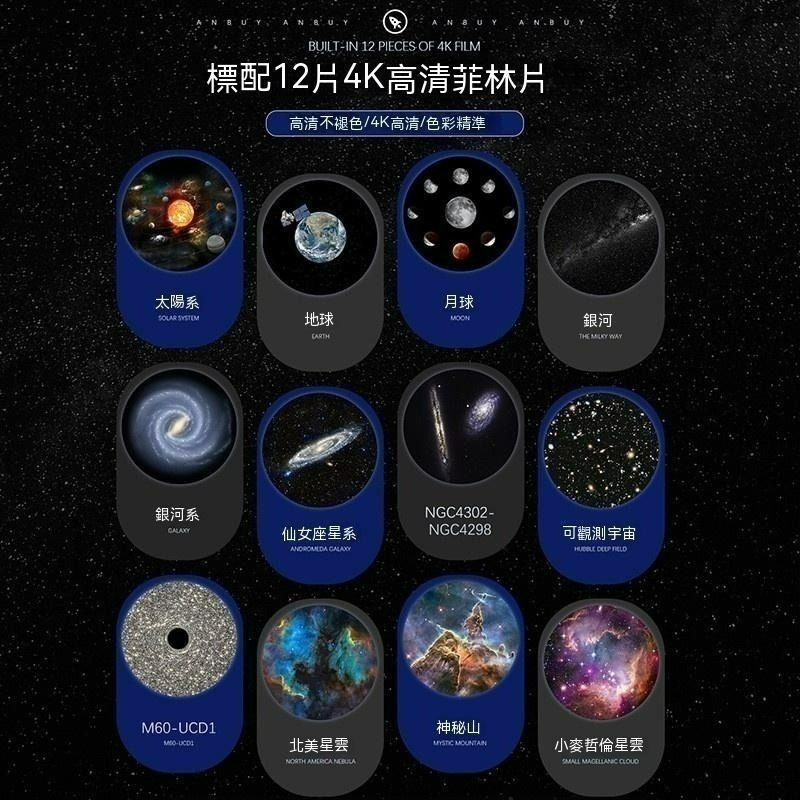 銀河投影燈 高清調焦 星空投影燈 氣氛燈 投影儀 天文館 銀河 宇宙投影 星球 星空 宇宙 投影機-細節圖2