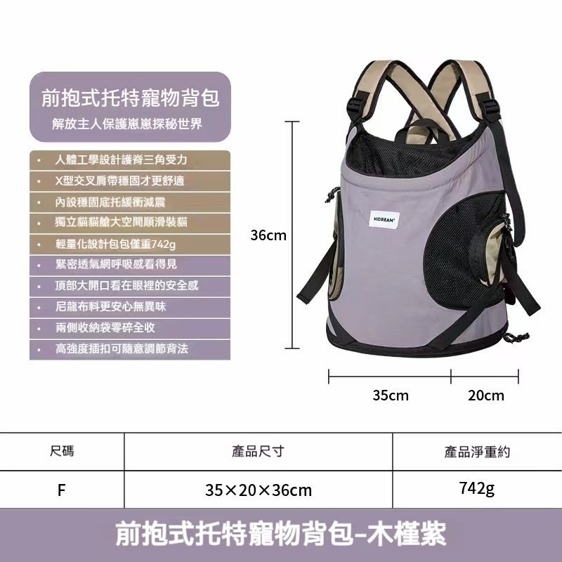 HiDREAM寵物托特包 6KG寵物外出袋 貓咪外出包 狗狗外出背包 寵物肩背包 寵物提包 外出寵物包 輕便托特包-規格圖9
