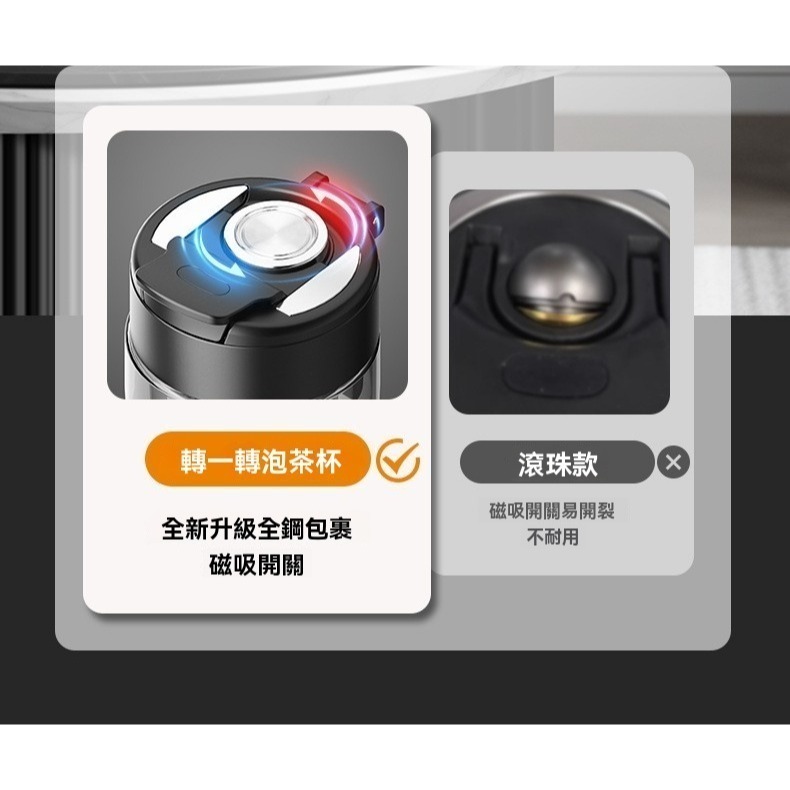 Tritan磁彈茶水分離泡茶杯 雙層耐熱隨行杯 茶隔濾網泡茶瓶 耐高溫塑料水杯 攜帶杯 透明茶杯 辦公泡茶杯 隨手瓶-細節圖6