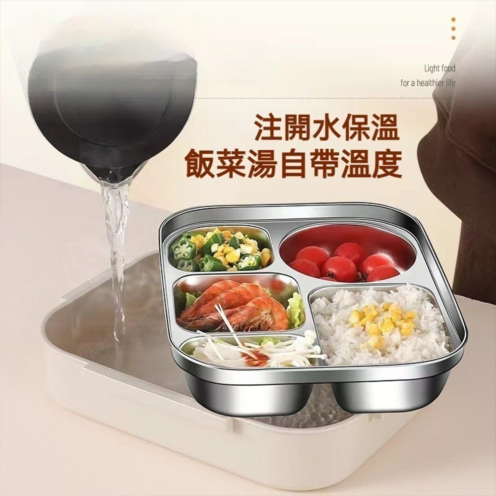 不鏽鋼食品級便當盒可微波爐 微波爐防燙 上班族 學生 大容量 保溫 兒童 食堂 便當餐盒 保鮮盒  分隔便當盒 外食族-細節圖4