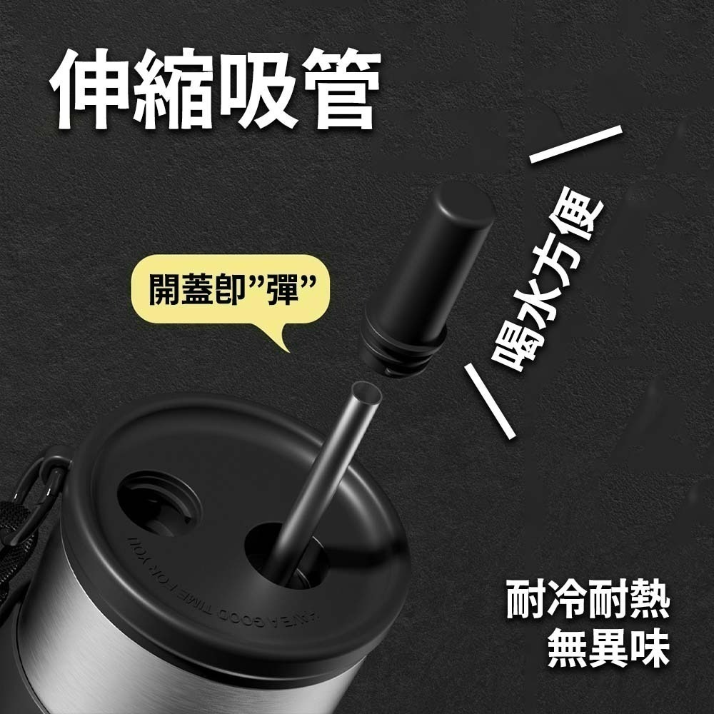 手提保溫杯 不銹鋼雙飲保溫杯 陶瓷咖啡杯 冰壩隨行杯 大容量710ML 保溫保冰外出杯 便攜隨身水杯-細節圖7